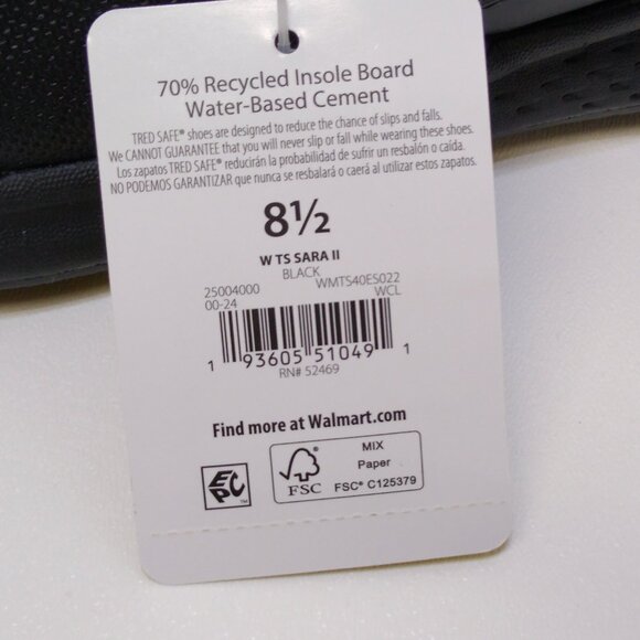 TredSafe Sara 2 Slip-Resistant Anti-Fatigue Enduropro Comfort Footbed Womens 8.5 - Picture 8 of 10